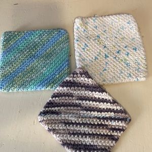 3 pc crochet potholders or trivets